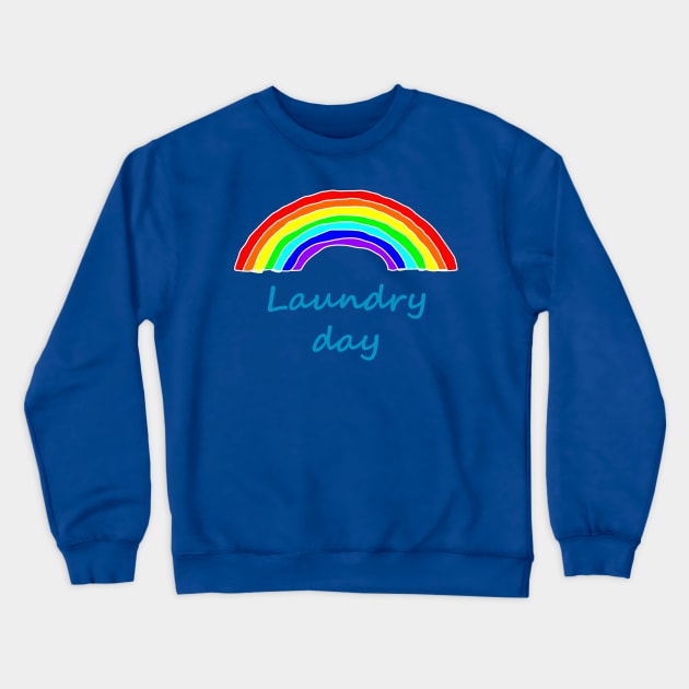 Laundry Day Rainbow Crewneck Sweatshirt by ellenhenryart